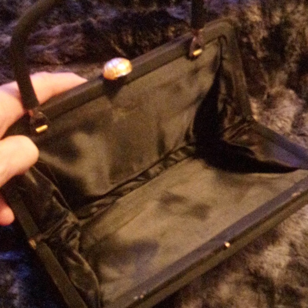 AFTER FIVE BRAND 1950's ANTIQUE SATIN EVENING BAG! - Picture 4 of 8
